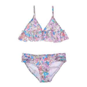 Raisins Kids Floral Swim Set - Pink and Blue